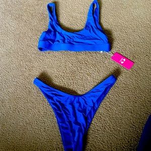 Blue Sporty Two-Piece Bikini